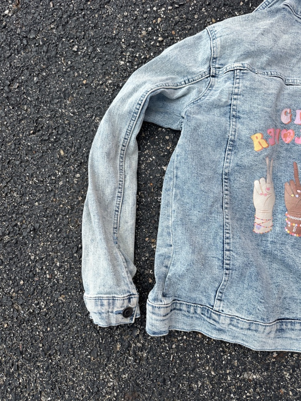 Barbie Light Blue Denim Jacket with Pink Logo - Picture 8 of 9
